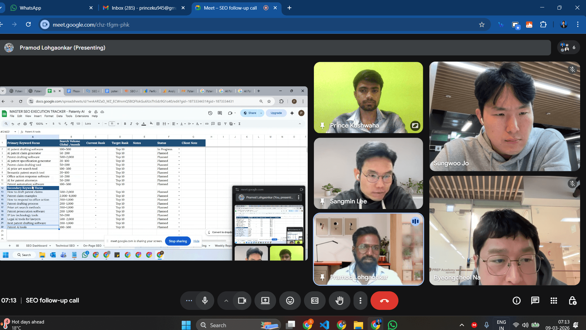 Client meeting screenshot 1